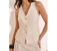lipsy Gilet brodé crème Lipsy naturel FR 40 (EU 38)
