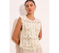 Lipsy Gilet crème, Taille M