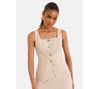 Lipsy Gilet de costume crème / noir, Taille 44