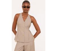 Lipsy Gilet dos nu à rayures Lipsy naturel FR 42 (EU 40)