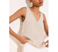 lipsy Gilet Lipsy avec détails en lin naturel FR 38 (EU 36)