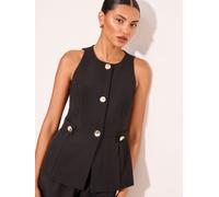 lipsy Gilet péplum à col rond Lipsy Noir FR 44 (EU 42)