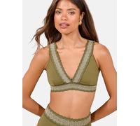 Lipsy Hauts de bikini vert / blanc, Taille 100