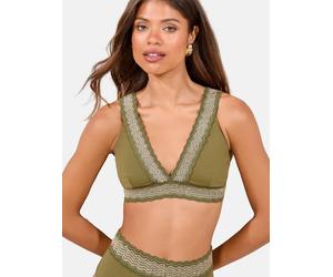 Lipsy Hauts de bikini vert / blanc, Taille 100