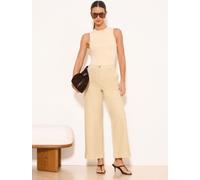 Lipsy Jean Lipsy à jambes larges et courtes jaune FR 48 Regular (EU 46 R)