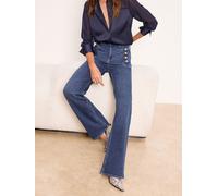 lipsy Jean Lipsy Sailor à boutons et jambes évasées bleu FR 36 Long (EU 34 L)