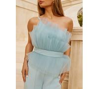 lipsy Lipsy 3D Ruffle Peplum One Shoulder Jumpsuit bleu FR 44 (EU 42)