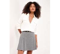 Lipsy Lipsy Belted Grey Check Pleated Mini Skirt Belted Grey Check EU 42 (UK 14)