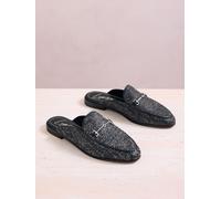 Lipsy Lipsy Black Faux Leather Snaffle Detail Slip On Mule Loafers Black EU 39 (UK 6)