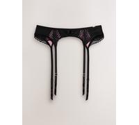 Lipsy Lipsy Black Geo Lace Suspender