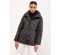 Lipsy Lipsy Black Short Funnel Neck Quilted Coat