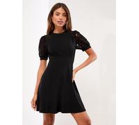 Lipsy Lipsy Black Short Sleeve Underbust Mini Jersey Dress Black EU 40 (UK 12)