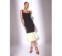 Lipsy Lipsy Black/White Embellished Trim Puffball Midi Dress Black/White EU 42 (UK 14)