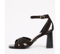 Lipsy Lipsy Black Wide Fit Cross Over Strap Block Heel Sandals