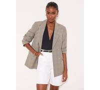 Lipsy Lipsy Brown Check Double Breasted Blazer