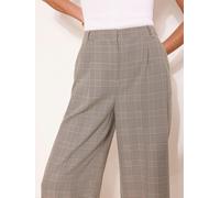 Lipsy Lipsy Brown Check Tailored Culotte wide leg Trousers