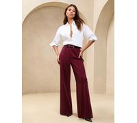 Lipsy Lipsy Burgundy High Waist Wide Leg Trousers