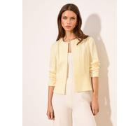 Lipsy Lipsy Butter Yellow Cropped Collarless Blazer