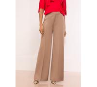 Lipsy Lipsy Camel High Waist Wide Leg Trousers