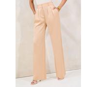 Lipsy Lipsy Champagne Gold Satin Wide Leg Trousers