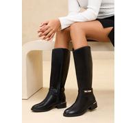 Lipsy Lipsy Chaussures plates Bottes d'équitation longues en similicuir