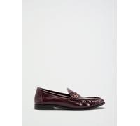 lipsy Lipsy Chaussures plates froncées et slim à enfiler à épingle de marque Mocassins rouge EU 42 (UK 9)