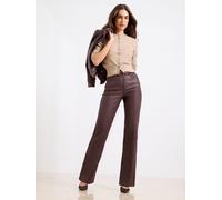 Lipsy Lipsy Cherry Red Coated Mid Rise Wide Leg Jeans