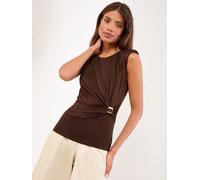 Lipsy Chemisier 'Lipsy Slinky Hardware' chocolat, Taille L