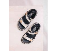Lipsy Lipsy Cream and Black Standard Fit Double Strap Footbed Summer Sandals