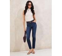 Lipsy Lipsy Dark Wash Blue Corset Slim Straight Leg Jeans