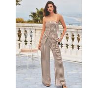Lipsy Lipsy Extended Tab Wide Leg Tailored Trousers naturel FR 40 (EU 38)