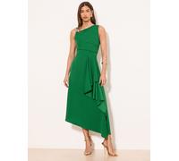 Lipsy Lipsy Gold Trim Ruffle Drape Fit And Flare Midi Dress vert FR 46 (EU 44)
