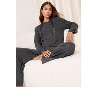 Lipsy Lipsy Grey Petite Ribbed Loungewear Hoodie
