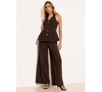 Lipsy Lipsy Grown On Size Pantalons Ample et taille cintrées Brun FR 42 (EU 40)