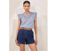 Lipsy Lipsy haut brodé à manches évasées