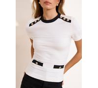 Lipsy Pull-over noir / blanc, Taille M