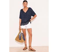 Lipsy Lipsy Jersey Lace Hem T-Shirt bleu FR 36 (EU 34)