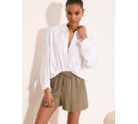 Lipsy Lipsy Khaki Green Touch of Linen Shorts Khaki Green 46