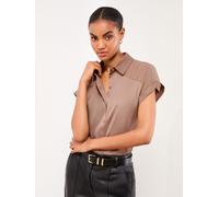 Lipsy Lipsy Light Pink Short Sleeve Satin Chiffon Mix Shirt Light Pink EU 34 (UK 6)