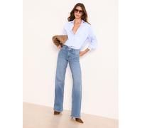 Lipsy Lipsy Mid Wash Blue Wide Leg Jeans