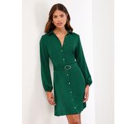 Lipsy Lipsy Mini robe chemise boutonnée à manches longues Vert 16