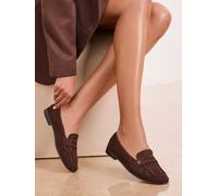 Lipsy Lipsy Mocassins de travail en faux daim à découpes au laser Marron chocolat EU 36 (UK 3)