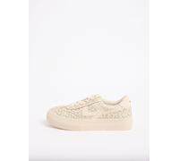 Lipsy Lipsy Neutral Standard Fit Chunky Canvas Lace Up Sports Trainers