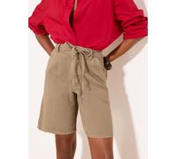 Lipsy Lipsy Neutral Tie Belt Denim Bermuda Jorts Neutral EU 40 (UK 12)