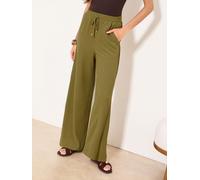 Lipsy Lipsy Olive Green Elasticated Waist Stretch Jersey Trousers