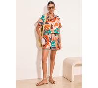 Lipsy Lipsy Orange Tropical Printed Shorts Orange EU 34 (UK 6)