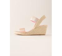 Lipsy Lipsy Pink Gold Standard Fit Elastic Low Wedge Espadrille Sandals