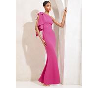Lipsy Lipsy Pink One Shoulder Bow Maxi Dress Pink 12