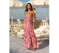 Lipsy Robe d’été jaune / violet foncé / rose / rose, Taille 44