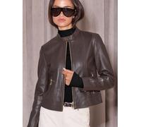 lipsy Lipsy Real Leather Jacket Brun FR 36 (EU 34)